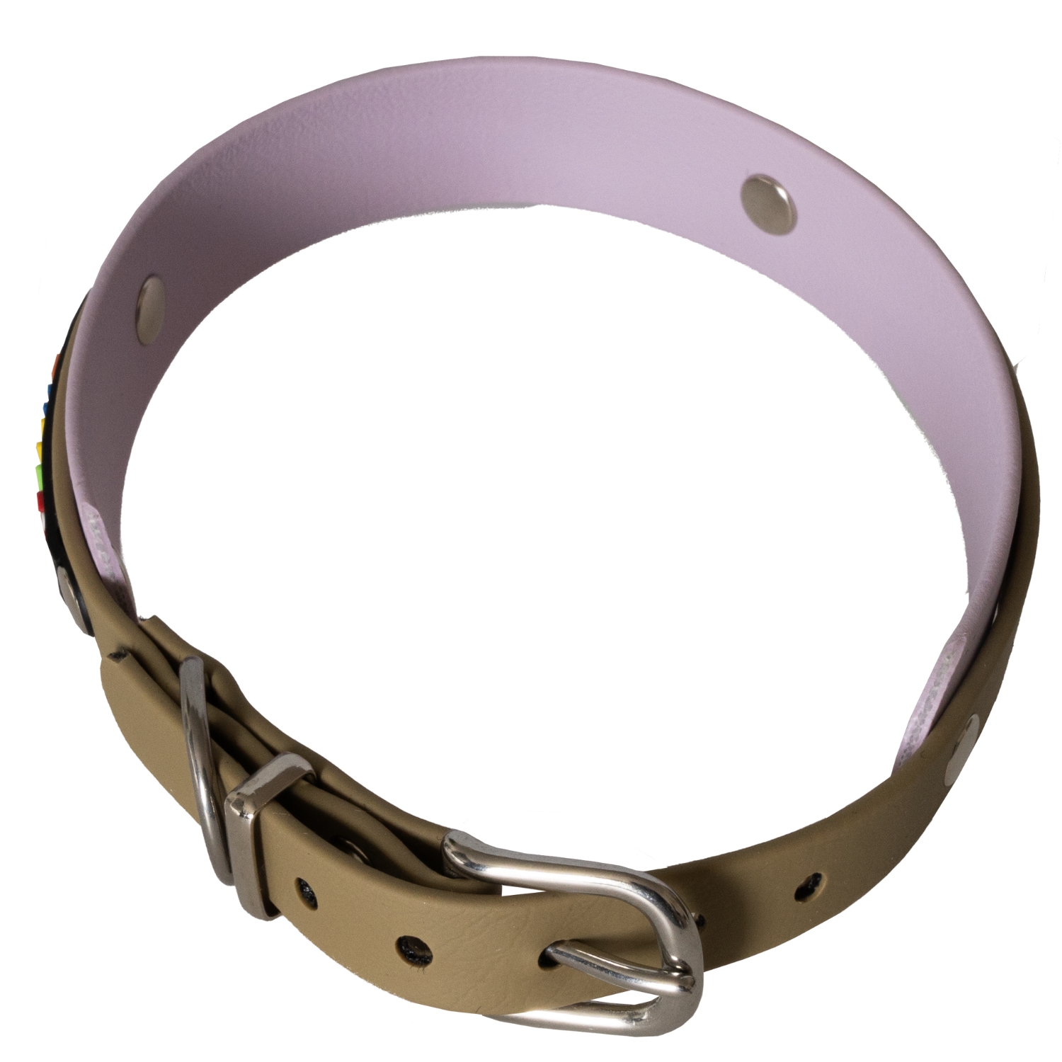 BUMAS Elements Halsband aus Biothane Farbe Beige & Pastell violett