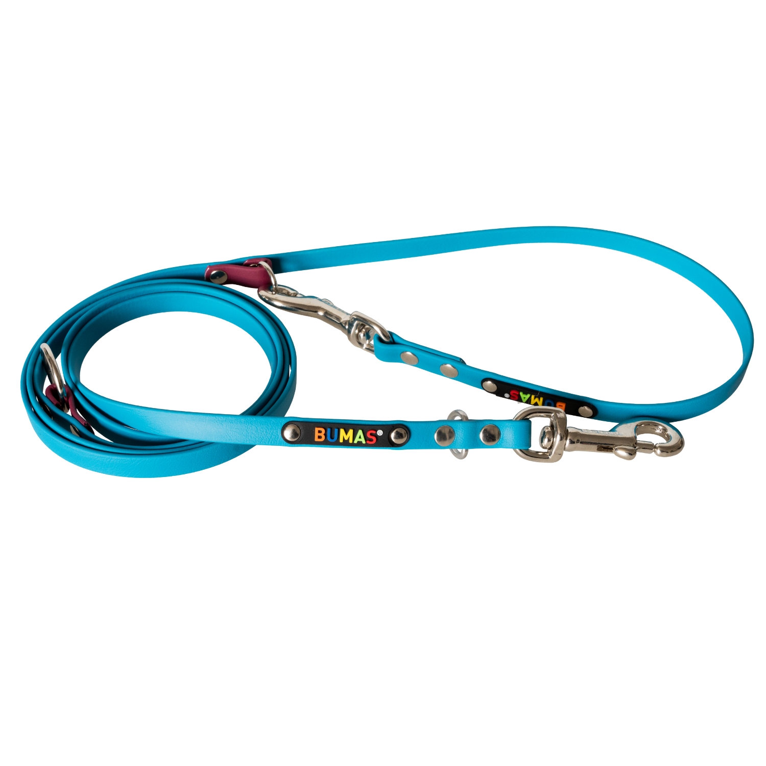 Biothane Leine BUMAS Rosie türkis weinrot